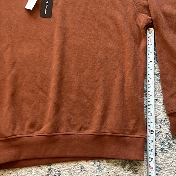 NWT Mens Large Siegfried Saddle Burnt Orange Pullover Jacket Sweatshirt - Picture 4 of 9
